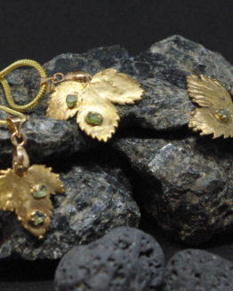gold plated fragaria pendant