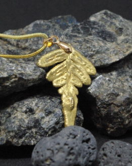 gold plated fern pendant
