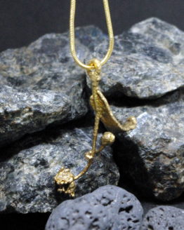 gold plated linden flower pendant