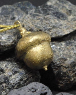 gold plated acorn pendant